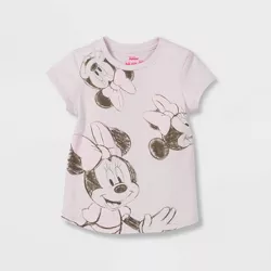 Toddler Girls' Minnie Mouse Printed T-Shirt - Light Pink 2T