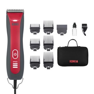 KONG 3-Speed 10' Cord with LED Spotlight, Blade and Combs Dog Hair Clipper Kit - 11pc - 1 of 4