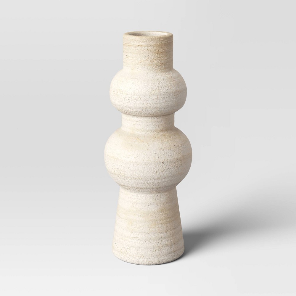 Tall Ceramic Textured Vase - Threshold™