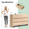 AMERLIFE Storage Dresser, Modern Chest with Rounded Corners, Wood Cabinet Organizer for Living Room, Easy Assembly - 2 of 4