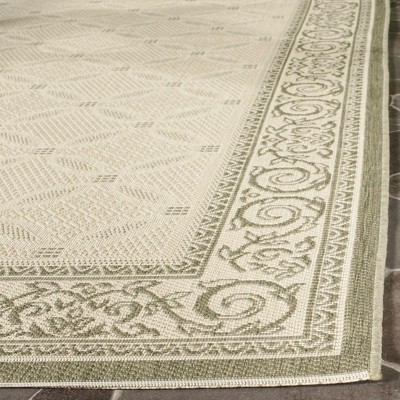 Rectangular Black Flat Woven Synthetic Indoor/Outdoor Rug