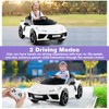 Costway 12V Electric Kids Ride On Car with Remote Control Wireless Connection Lights Orange/Pink/Red/White - 4 of 4
