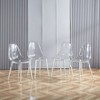 NicBex Set of 4 Dining Chair Modern Plastic Seat Back Dining Room Furniture Side Chair - 2 of 4