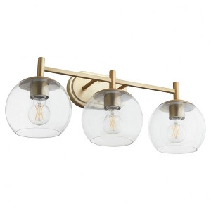 Quorum Lighting Lyon 3 - Light Vanity in  Aged Brass - 1 of 1