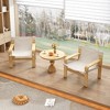 Kumasinova Modern Accent Chair, Solid Wood Armchair with Removable Washable Cover, Wide Armrest Mid-Century Lounge Chair, Roomy Sofa Chair - 2 of 4