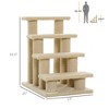Sapphtopaz Cat Tree, Cat Tower with Large Condo Sisal Scratching Posts, 4 Climbing Ladder, Climbing Ladder, Cute Stair Shaped for Playing and Climbing - 3 of 4