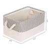 REGALWOVEN Stripe Print Fabric Collapsible Organizer Storage Basket Bin with Handles 2 Pcs - 4 of 4