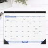 Desk Pad 22 x 17 White Sheets Black Binding Black Corners 12-Month (Jan to Dec): 2025 - 3 of 4