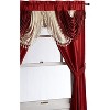 Kate Aurora Satin Semi Sheer Complete 5 Piece Window in a Bag Attached Curtain Set - 2 of 4