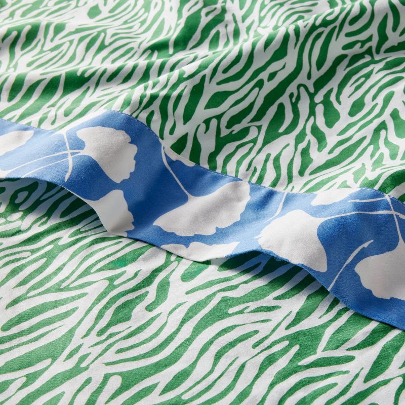 Sea Twig Green 400 Thread Count Bedding Sheet Set - DVF for Target, 3 of 5
