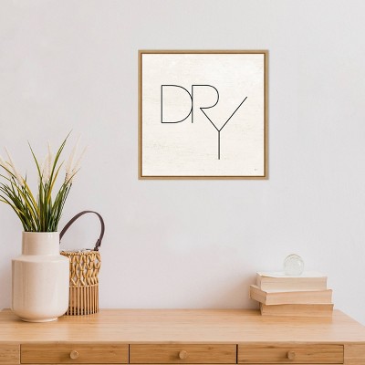 16'' x 16'' Beige and Black Framed Canvas Wall Art