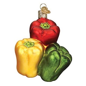 Old World Christmas Glass Blown Ornament for Christmas Tree, Bell Peppers - 1 of 4