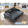 AMERLIFE 93" Double Chaise Lounge Sofa for Two, Deep Seat Cloud Couch with Lumbar Pillows & Wide Armrests, Easy Assembly, Faux Fur - 2 of 4