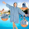 SUN CUBE Fleece Zipper Hooded Towel Robe for Kids, Zip Up Swim Beach Cover Up, Bath Surf Changing Girls Boys 7-10 Years - 3 of 4