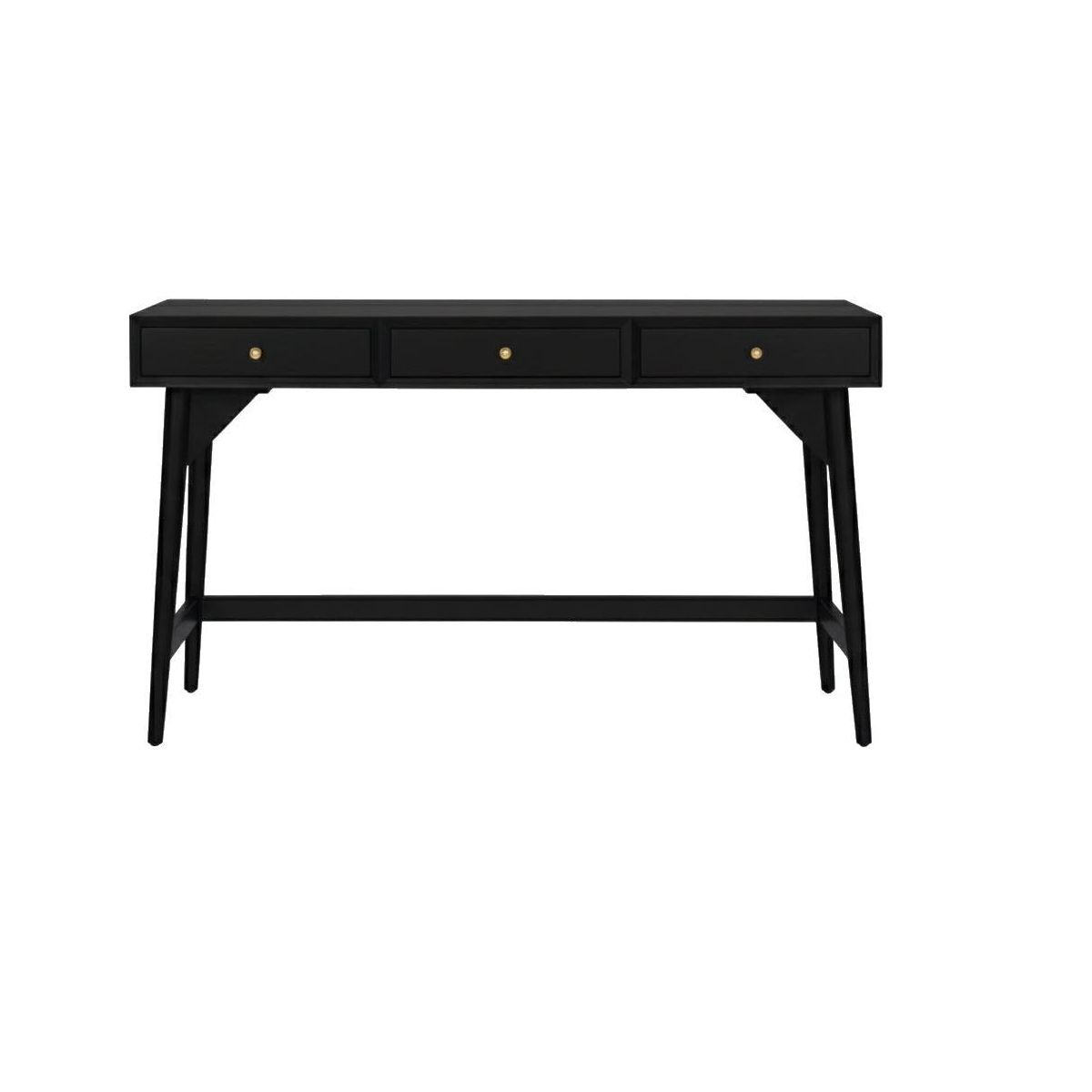 Flynn Large Mid-Century Desk in Black | Alpine Furniture - thumbnail 3