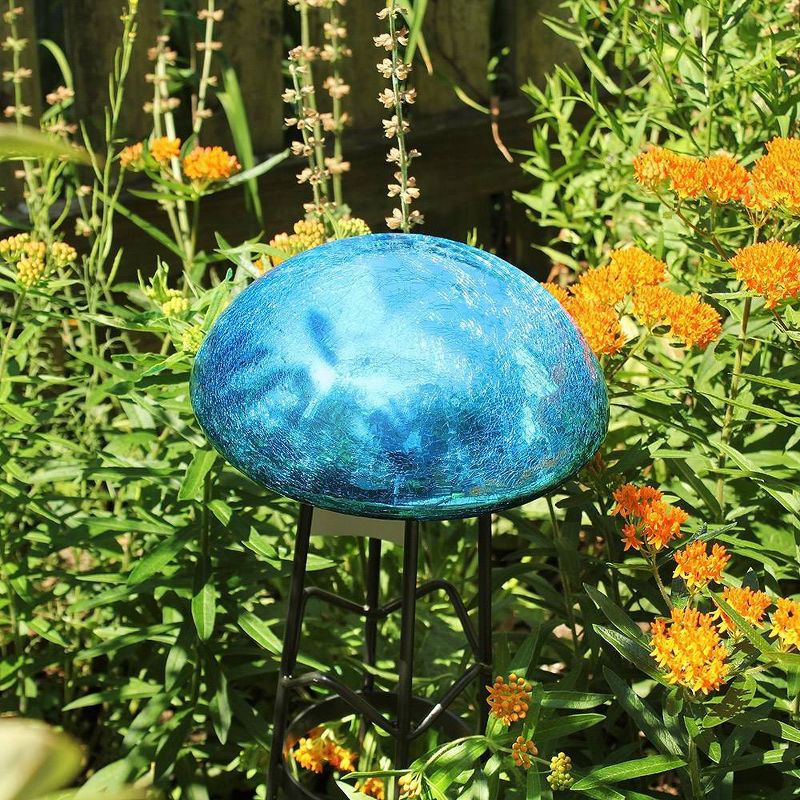 Iron Toad Stool Gazing Globe Ball Stand Graphite Powder Coat Finish - ACHLA Designs, 3 of 6