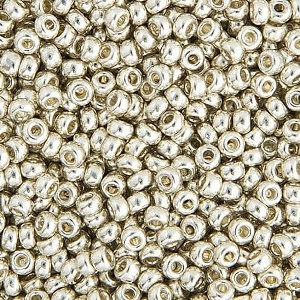 Miyuki Glass Seed Beads 11/0 (22g) #1051 Galvanized Silver Round Bead for DIY Jewelry Making - 1 of 1