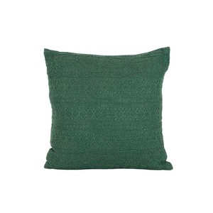 18x18 Outdoor Indoor Subtle Geo Filled Throw Pillow Green Polyester by Foreside Home & Garden - 1 of 4