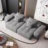 4 PCS Oversized Modular Sofa, 2 Seat DIY Layout Design Sofa with Chaise Lounges and Armrests, Sofa with Foam Cushion and Pillows-Coolbibila - 2 of 4