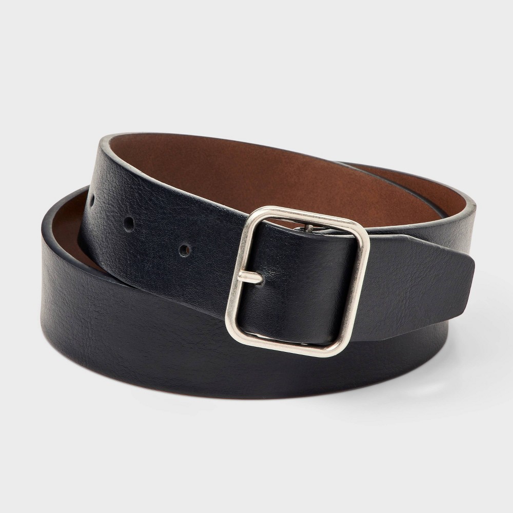 Boys' Solid Reversible Belt - Cat & Jack™ Black/Brown XL