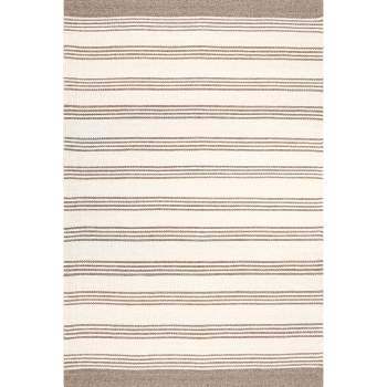 Arvin Olano x RugsUSA - Sage Striped Wool-Blend Area Rug