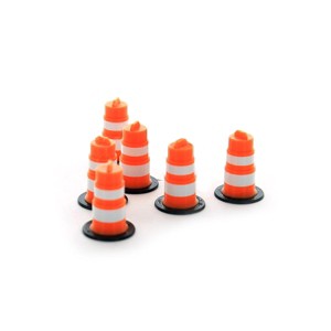 3D to Scale 1/50 6 Pack of 3D Printed Orange Plastic Traffic Barrels 50-105-OR - 1 of 1