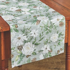 Park Designs Snowflowers Table Runner 13" X 36" - 1 of 4