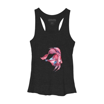 Women's Design By Humans Betta Fish By GisaPizzatto Racerback Tank Top