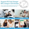 BRINJOY 3-Pack 20W PD Fast Charger Set - USB C Wall Plug with 6ft iPhone Charging Cables, White - 4 of 4