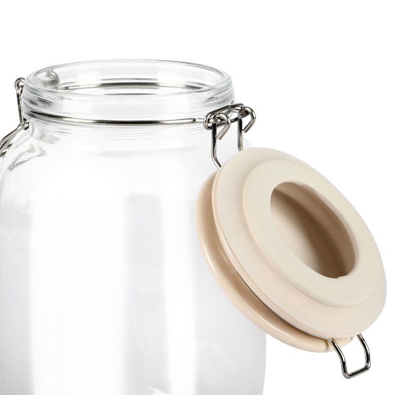Martha Stewart Rindleton 3 Piece Glass Canister Set with Ceramic Lids in Off-White, 3 of 8