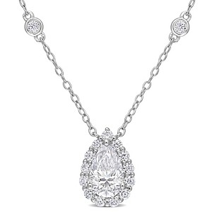 EVERLY JEWELRY | Sterling Silver 1 1/2 CT DEW Created Moissanite  Necklace With Chain - 1 of 4