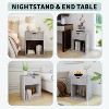 MUUEGM 18.9" Farmhouse Night Stand| Wooden Bedside End Tables with Drawer and Open Storage Cabinet - 4 of 4