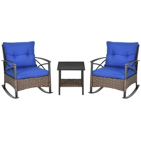 3 piece best sale outdoor rocker set