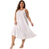 Agnes Orinda Women's Plus Size Pleated Ruffle Side Pockets Sleeveless Wide Strap Comfy Nightgowns - 3 of 4