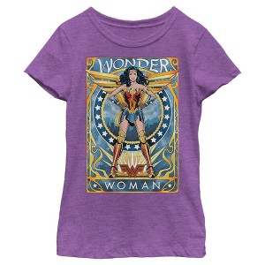 Girl's Wonder Woman 1984 Trading Card T-Shirt - 1 of 4