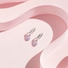Girl's Pave Puffed Heart Hoop Sterling Silver Earrings - In Season Jewelry - 4 of 4