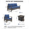 Gymojoy 4/6PCS 50000 BTU Gas Firepit Table with Outdoor 3-Seat Sofa Patio Chair Ottoman Set - 2 of 4