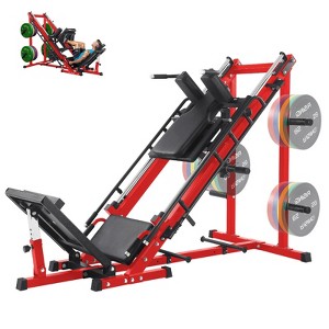 COZONY 2-in-1 Hack Squat & Leg Press Machine w/ Linear Bearing, Plate Storage, Heavy-Duty Lower-Body Trainer for Home Gym - 1 of 4