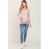 Pinkblush Light Pink Soft Knit Ruched Maternity Top - 4 of 4