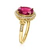 Ross-Simons 2.90 Carat Rhodolite Garnet Ring With .20 ct. t.w. White Topaz in 18kt Gold Over Sterling - 3 of 4