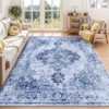 Washable Neutral Area Rug for Living Room, Soft Vintage Boho Farmhouse Rug, Low Pile Non-Slip Carpet for Bedroom, Dining Room - 2 of 4