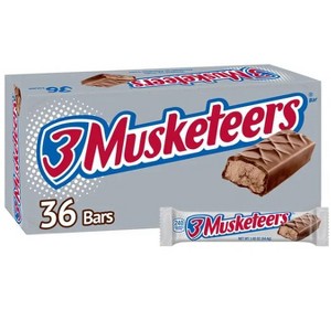 3 Musketeers 12/16/24/36 Pack Full Size Chocolate Candy Bar 1.92oz Each - Bulk Packing - 1 of 4