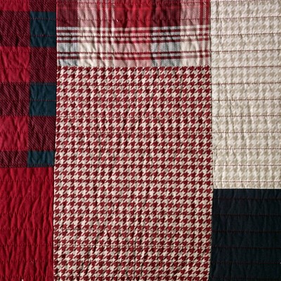 Red Cotton Twin Reversible Daybed Coverlet Set