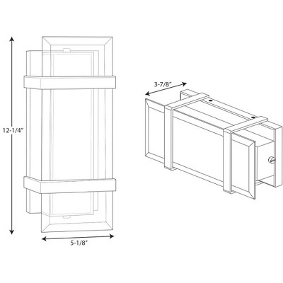 Brushed Nickel LED Wall Sconce with Clear Glass Panels