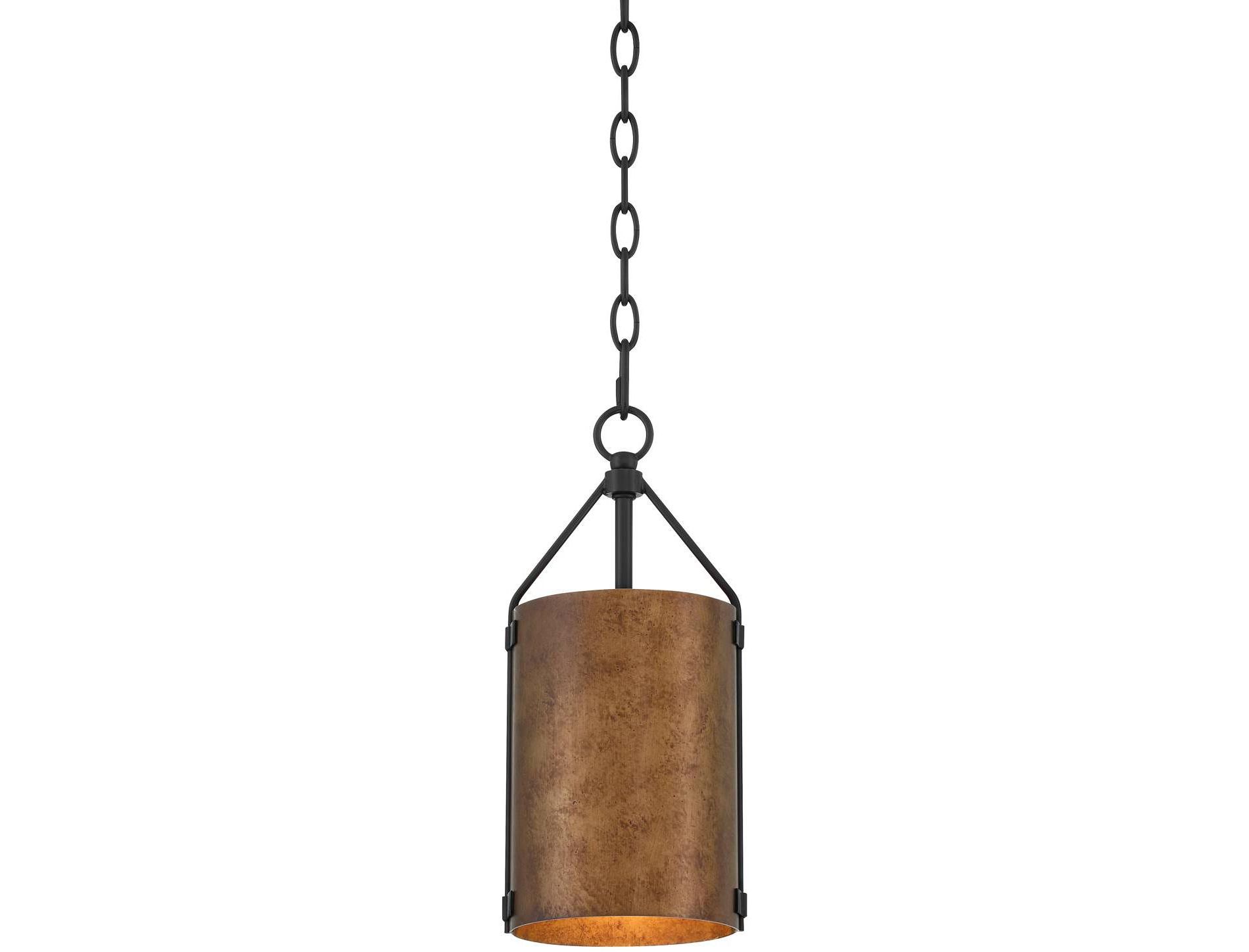 Possini Euro Design Julian 6" Farmhouse Rustic Pendant Ceiling Light Fixture Dining Room Over Table Kitchen Island Drum Black Bronze Finish Metal Mini