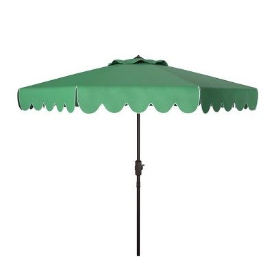 Venice Single Scallop 9Ft Crank Push Button Tilt Umbrella - PAT8010 - Safavieh