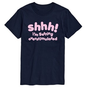 Men's - Instant Message - Shhh Overstimulated Short Sleeve Graphic T-Shirt - 1 of 4