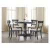Set of 2 Wallace Side Chair Light Brown/Gray - Acme Furniture: Upholstered Linen, Turned Legs, Crosspiece Backrest - 2 of 4