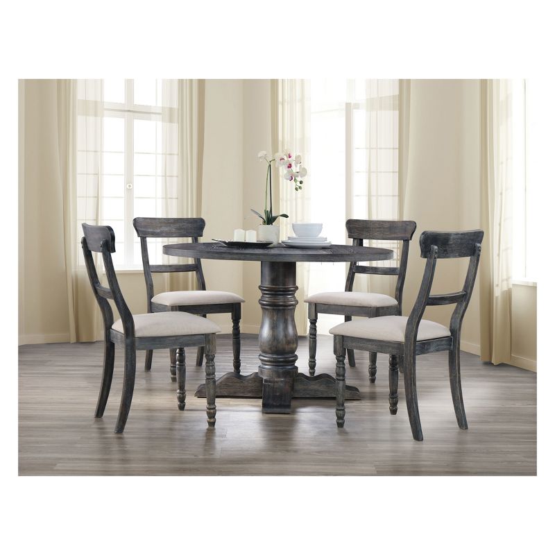 Wallace Dining Table Weathered Gray - Acme Furniture, 3 of 7