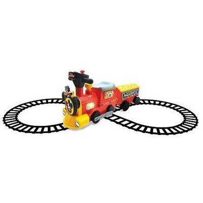 mickey ride on train with track